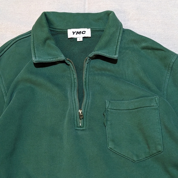 YMC Pocket Quarter Zip Sweater mens M - Picture 6 of 11
